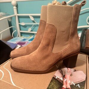 NIB Patina (Portland Leather) Vero Suede/leather Chelsea Boots